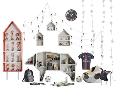 北欧儿童卡通动物装饰柜