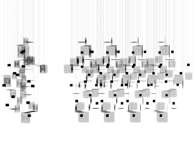 现代水晶方形灯罩多头吊灯