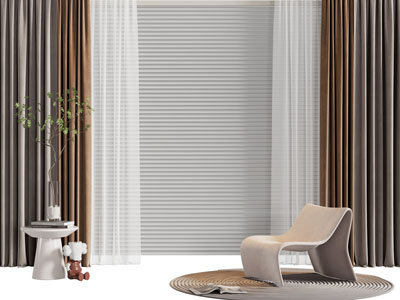 现代窗帘窗纱、百叶窗帘