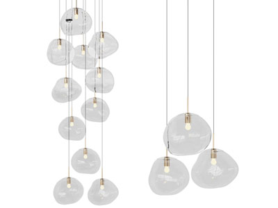 现代不规则水晶灯罩吊灯