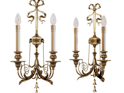 欧式雕花烛台壁灯