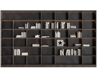 现代开放式书柜