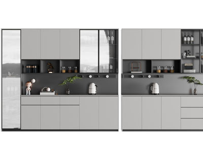 现代酒柜3d模型 现代酒柜