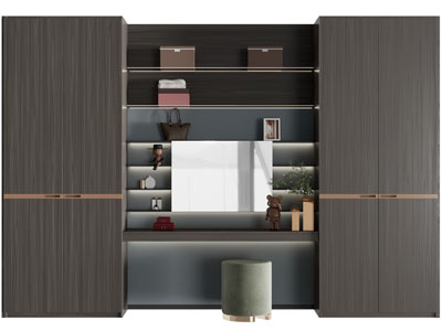 现代装饰梳妆台的衣柜3d模型 现代装饰梳妆台的衣柜