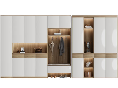 现代拼接玄关鞋柜