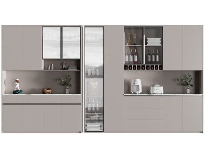 现代酒柜3d模型 现代酒柜