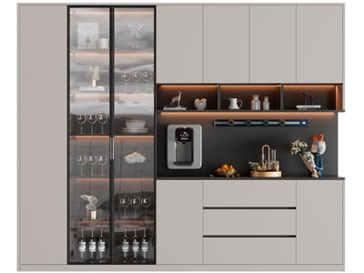 现代酒柜3d模型 现代酒柜