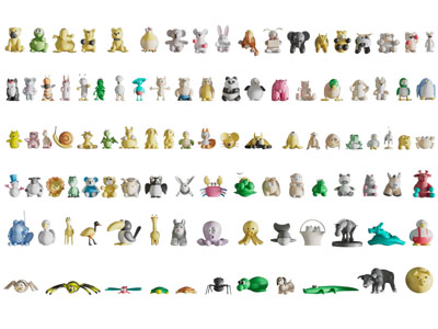 现代儿童卡通动物玩具