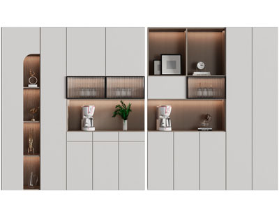 现代酒柜3d模型 现代酒柜