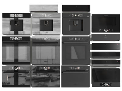 现代微波炉、烤箱厨房电器