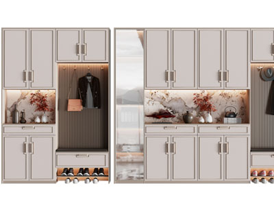 新中式玄关装饰鞋柜