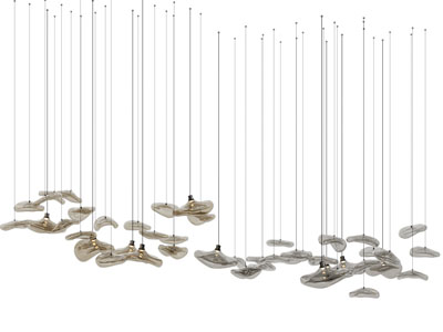 现代玻璃灯罩吊灯