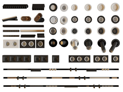 现代筒灯射灯、轨道磁吸灯