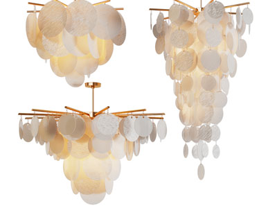 现代圆片装饰的吊灯