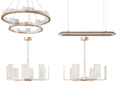 新中式方形灯罩吊灯