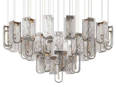 现代花纹玻璃吊灯