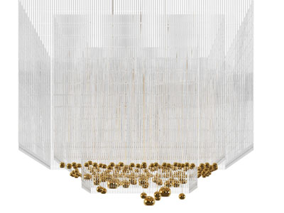 现代大方形垂线吊灯