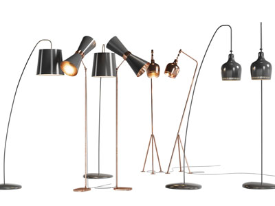 现代金属灯罩落地灯