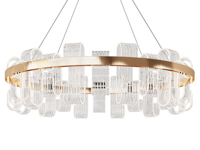 现代轻奢圆形水晶吊灯