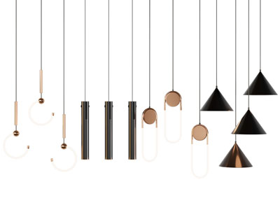 现代垂线吊灯