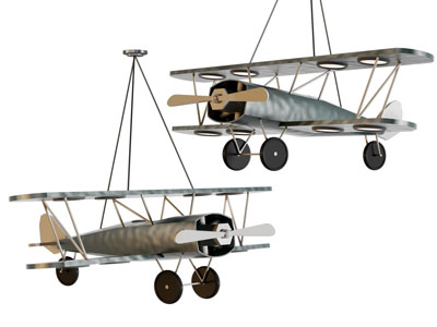 现代卡通儿童飞机吊灯