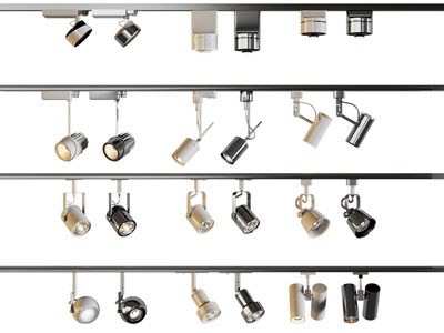 现代轨道磁吸灯、筒灯射灯