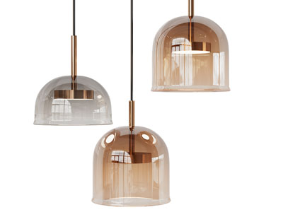 现代彩色玻璃灯罩吊灯