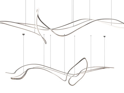 现代不规则曲线吊灯