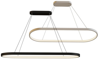 现代轻奢椭圆环状吊灯