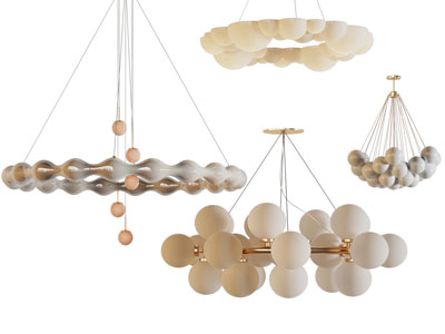 现代球形灯罩吊灯