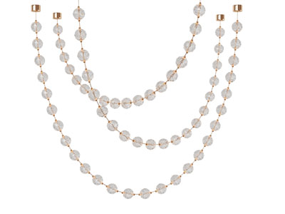 现代轻奢串珠项链吊灯