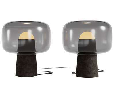 现代玻璃灯罩台灯