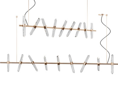 现代一字管状吊灯