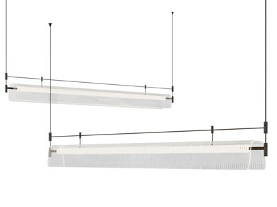 现代一字玻璃灯罩吊灯