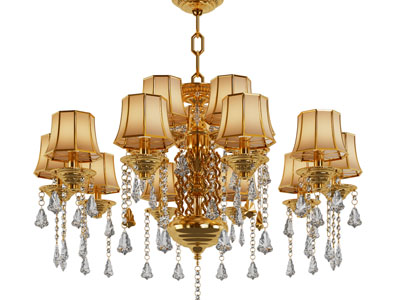 欧式水晶吊坠多头吊灯