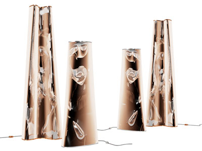 现代金属质感落地灯