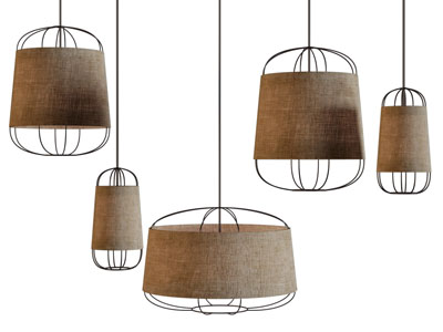 新中式布艺灯罩吊灯