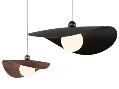 现代黑色帽子造的吊灯