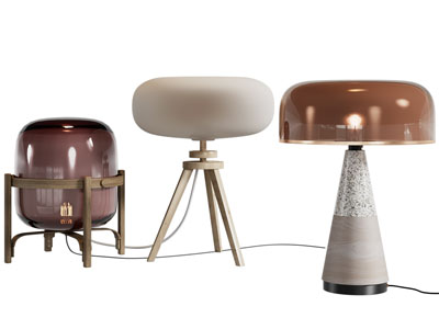 现代带支架的台灯