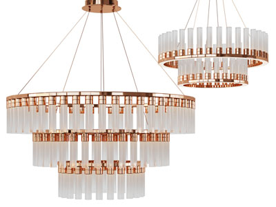 现代圆形灯管吊灯