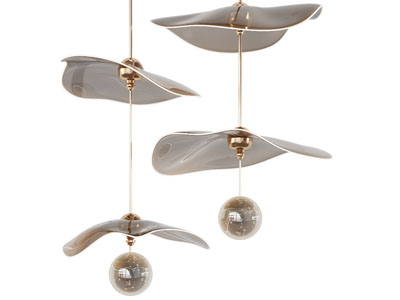 现代荷叶灯罩吊灯