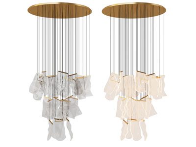 现代圆形垂线吊灯