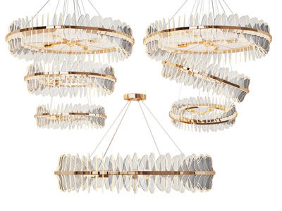 现代轻奢圆形水晶吊灯