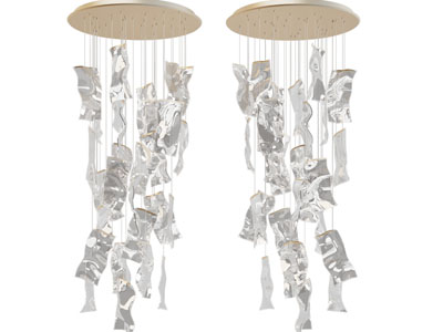 现代圆形灯盘吊灯