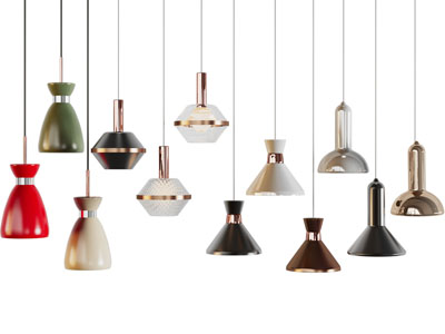 现代轻奢垂线吊灯