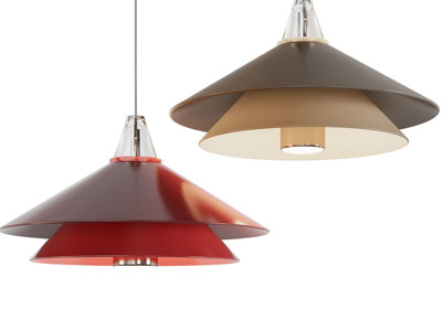 现代双层金属灯罩吊灯