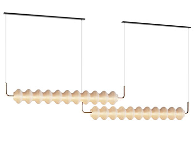 现代串珠一字吊灯