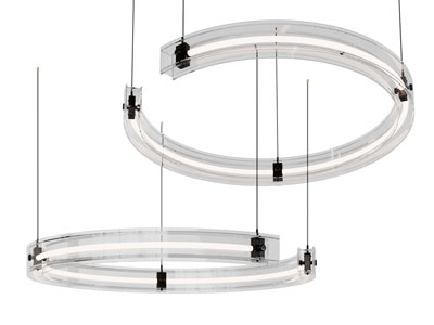 现代开放式圆环吊灯
