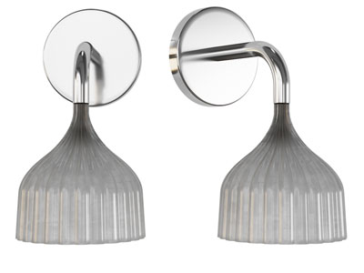 现代条纹玻璃灯罩壁灯