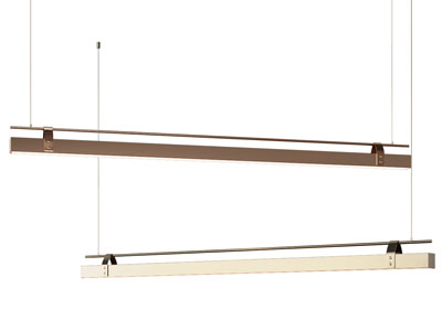 现代金属灯罩一字办公吊灯